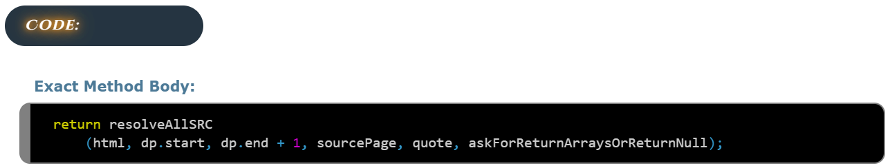 HiLited Method Declaration