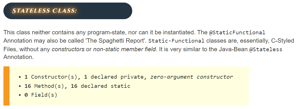 StatelessClass Example